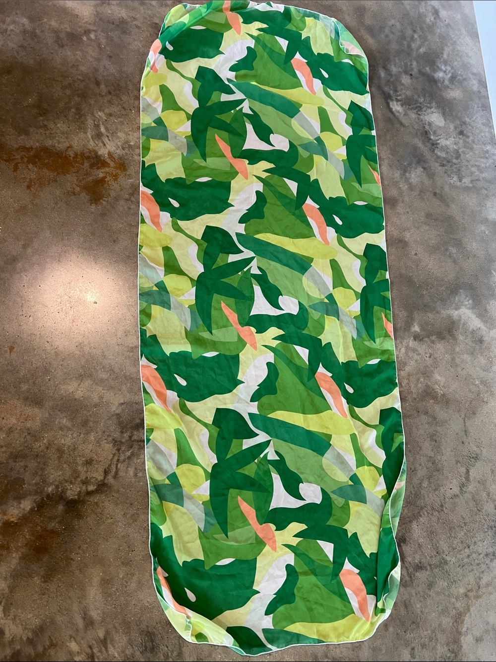 Green Leaf Printed Swimsuit Coverup